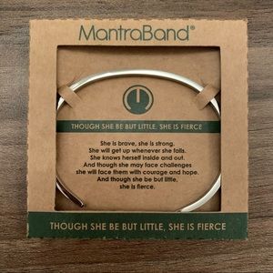 MantraBand “She Is Fierce” Silver Bracelet NWT